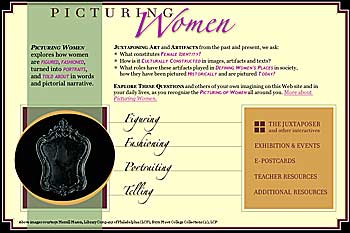 Home page of Picturing Women site